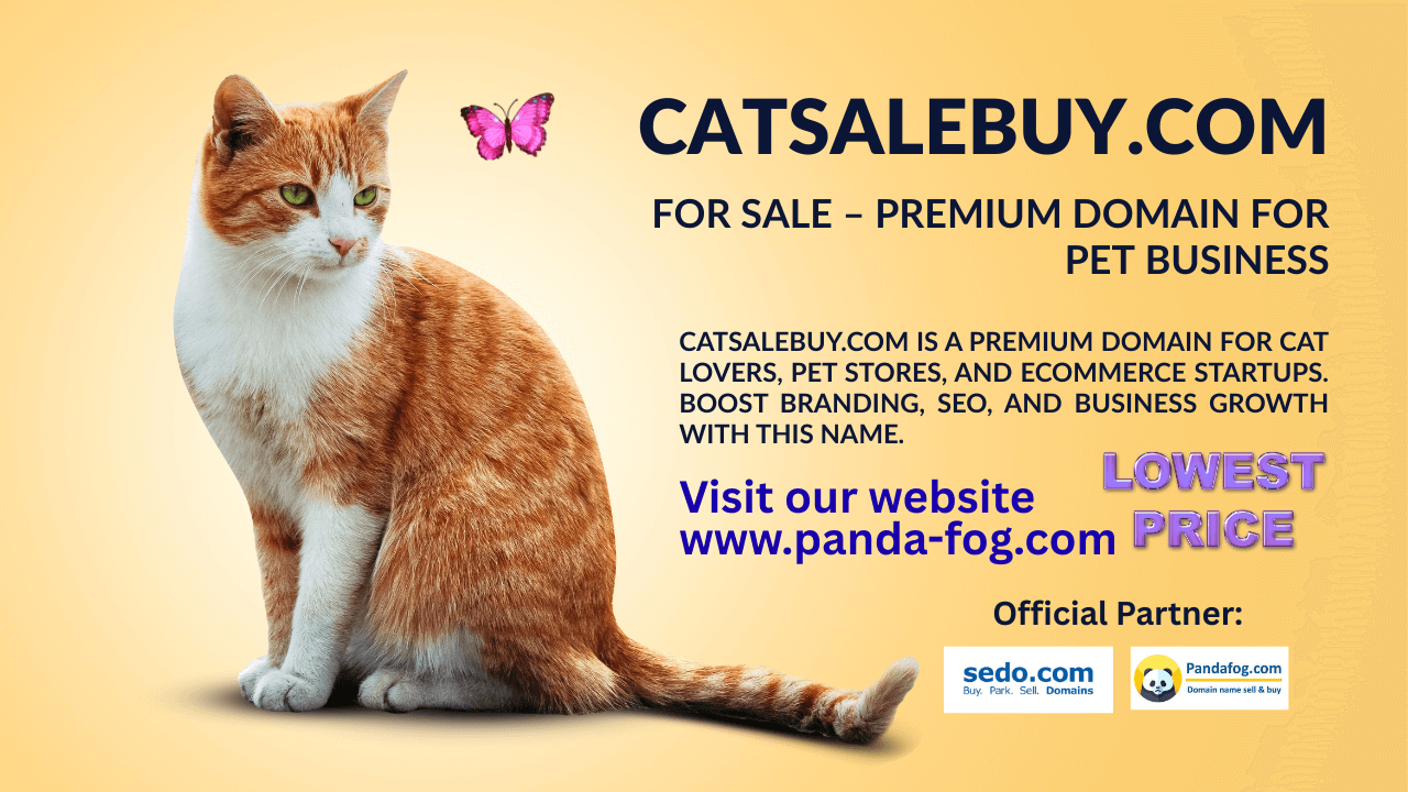CatSaleBuy.com Domain for Sale – The Perfect Name for Cat Lovers & Pet Startups